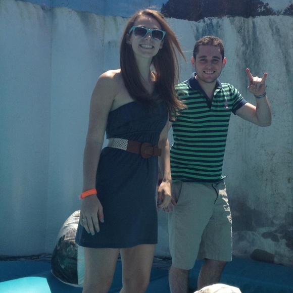 One shoulder sundress with belt - Picture 4 of 4